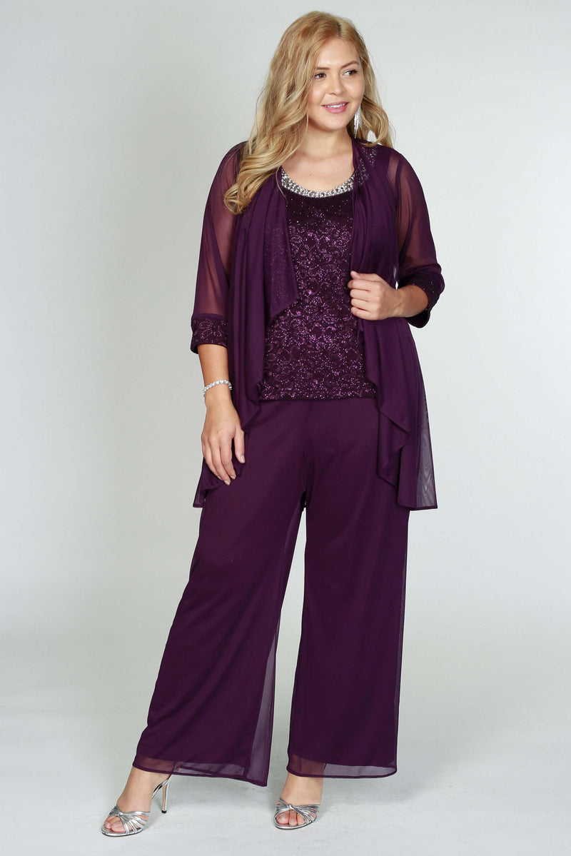 R&M Richards 5008W Plus Size Pant Suit