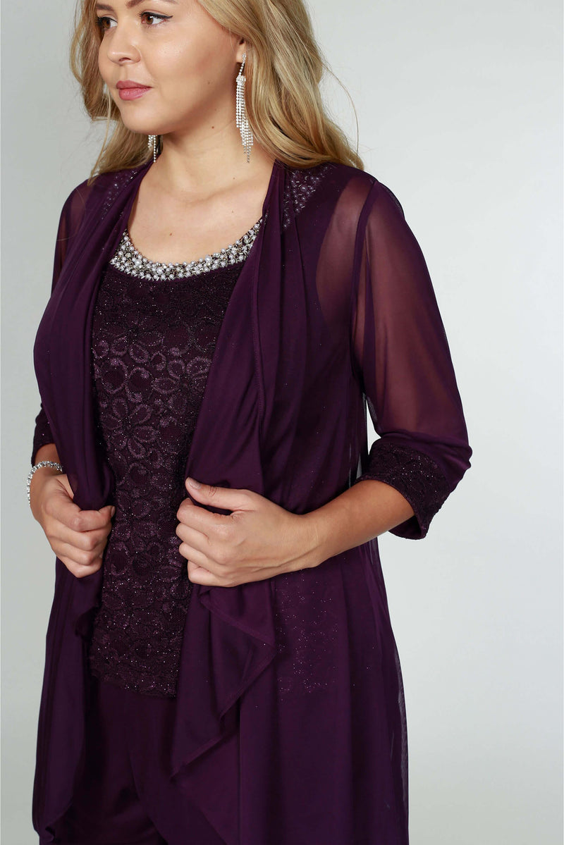 R&M Richards 5008W Plus Size Pant Suit