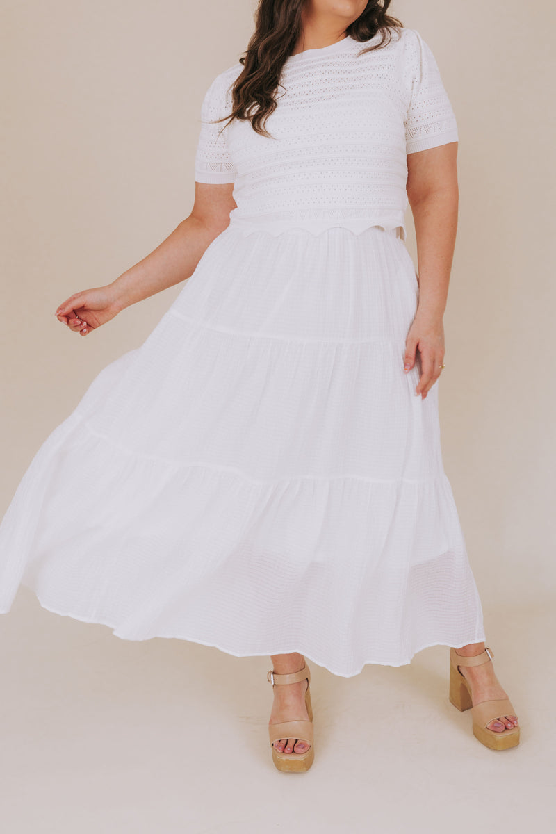 PLUS SIZE - White Out Dress