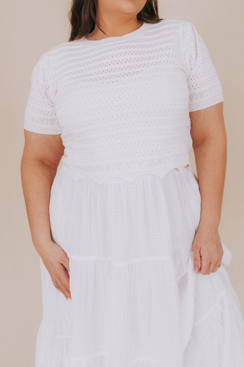 PLUS SIZE - White Out Dress