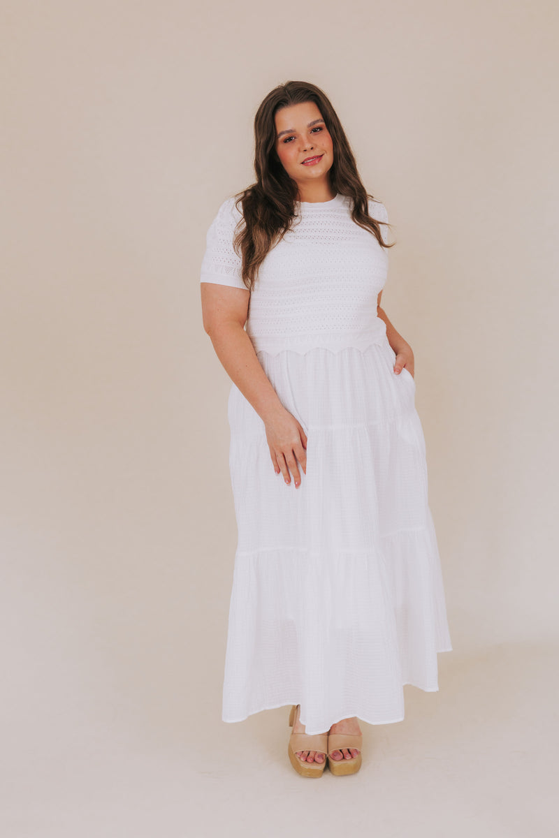 PLUS SIZE - White Out Dress