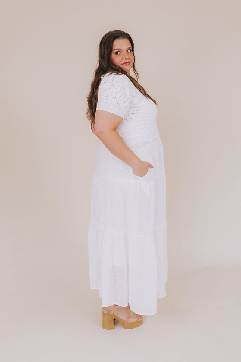 PLUS SIZE - White Out Dress