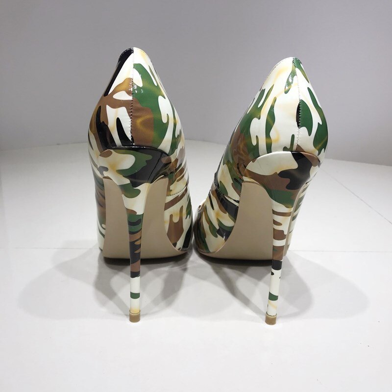 Army of Me - Camouflage Drag Queen Stiletto Shoes   - Plus Size