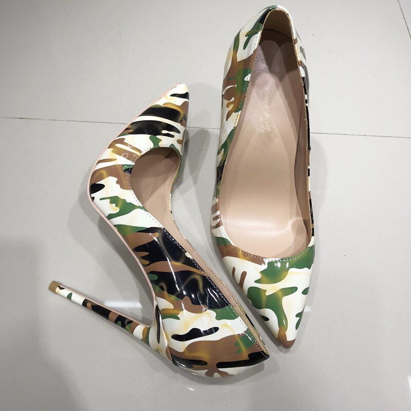Army of Me - Camouflage Drag Queen Stiletto Shoes   - Plus Size