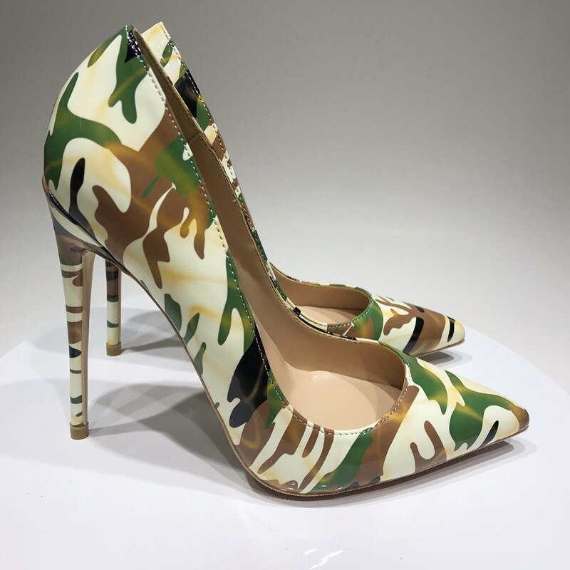 Army of Me - Camouflage Drag Queen Stiletto Shoes   - Plus Size
