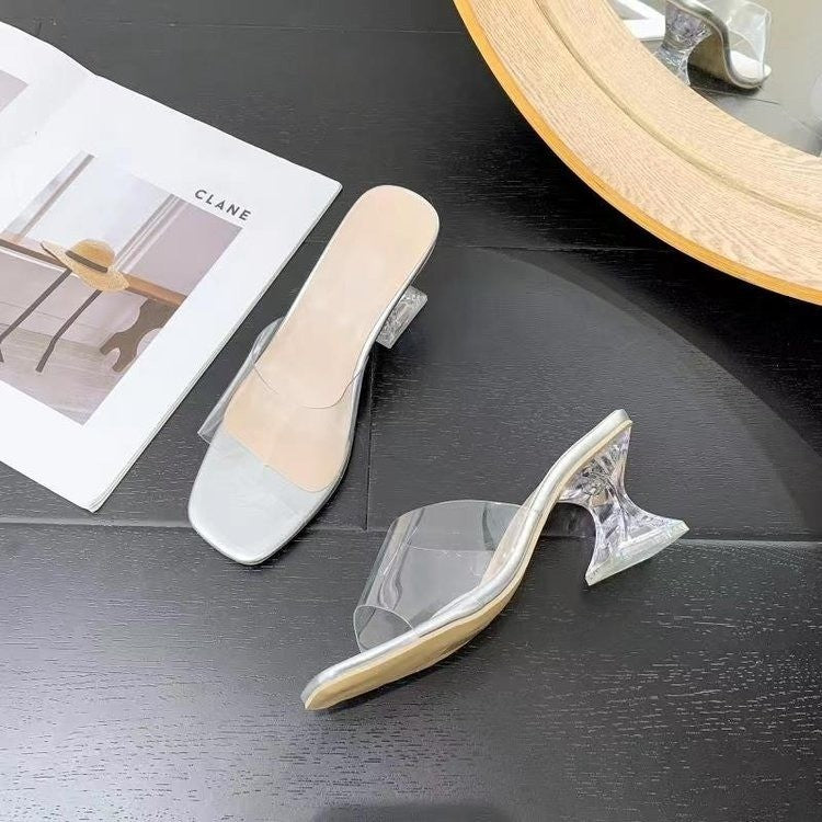 High Heel Sandals Plus Size Summer Transparent Strap Fashion