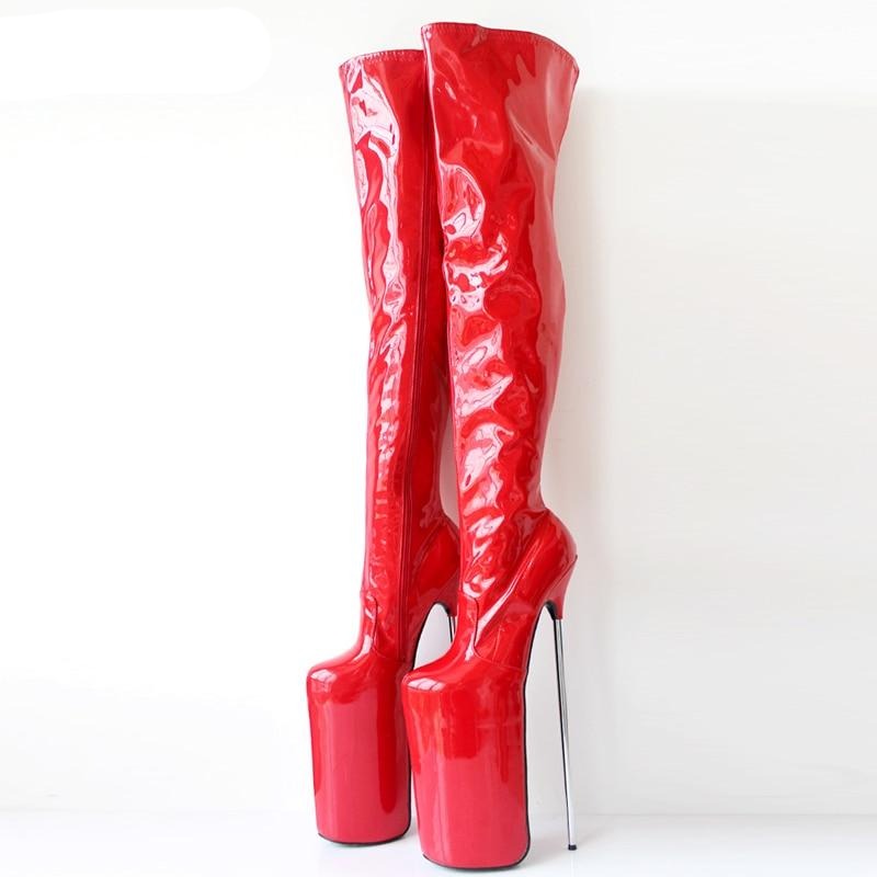 Brunello - 30CM Extreme Drag Queen Platform Thigh High Boots - Plus Size