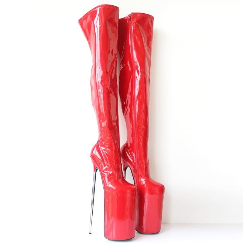 Brunello - 30CM Extreme Drag Queen Platform Thigh High Boots - Plus Size