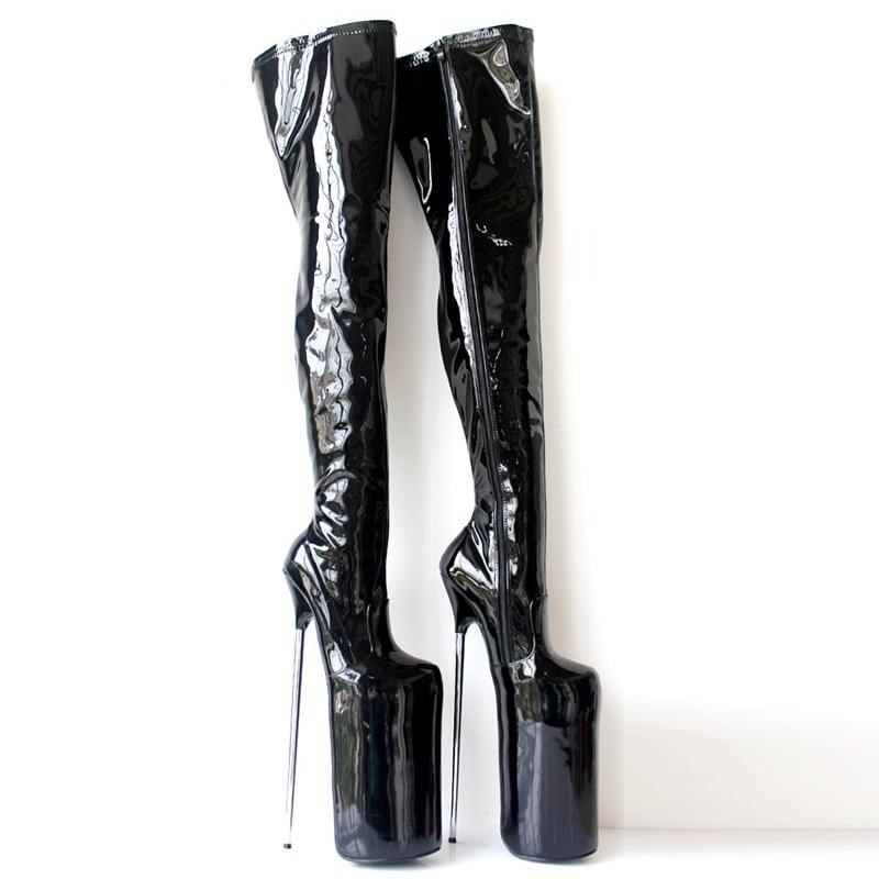 Brunello - 30CM Extreme Drag Queen Platform Thigh High Boots - Plus Size