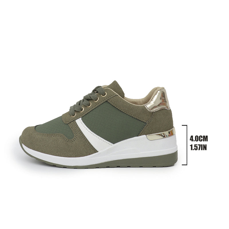 Casual Plus Size Lace Up Sneaker Women