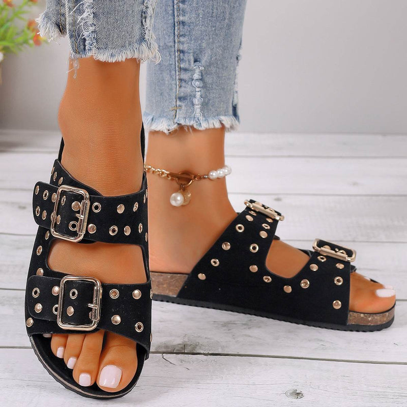 Buycenter Women's Thick-Soled Slippers - Casual Beach Shoes for Plus Size
