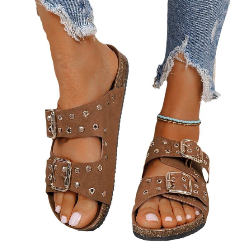 Buycenter Women's Thick-Soled Slippers - Casual Beach Shoes for Plus Size