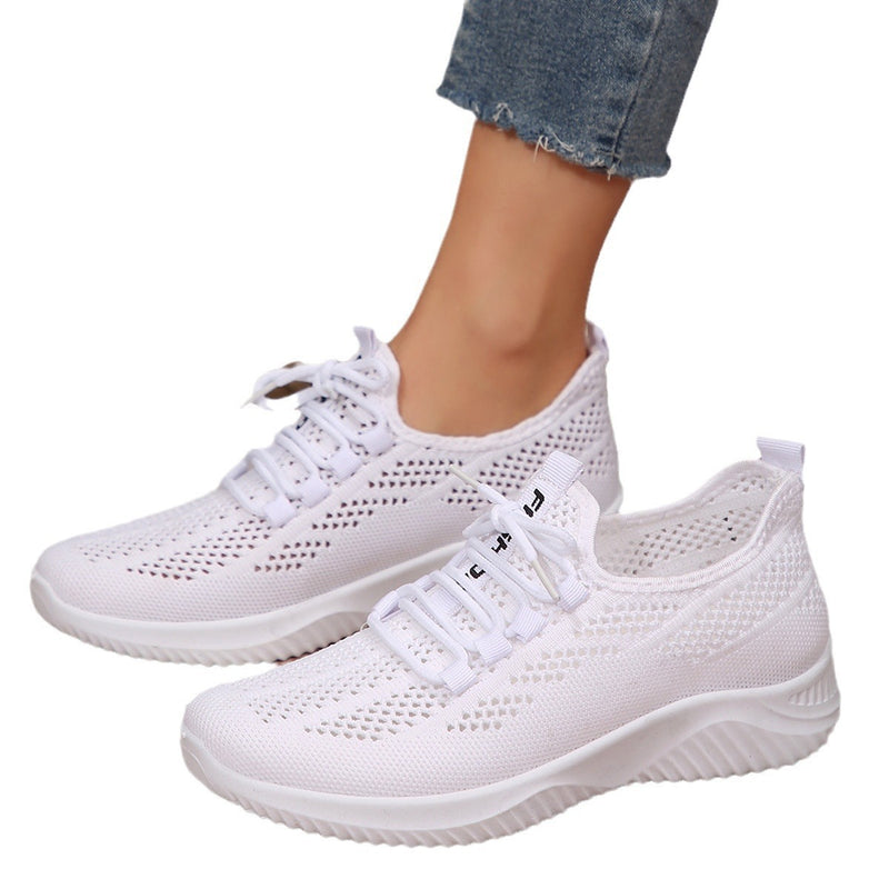 Plus Size Stylish And Lightweight Fly-kit Mesh Sports Casual Shoes
