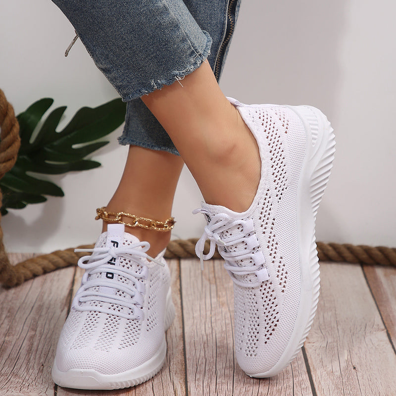 Plus Size Stylish And Lightweight Fly-kit Mesh Sports Casual Shoes