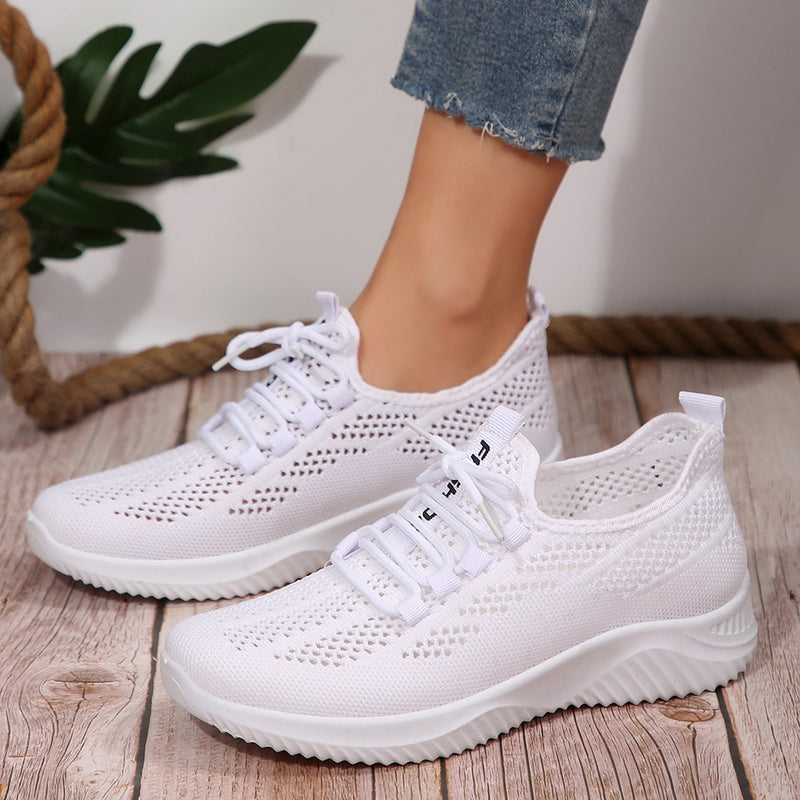 Plus Size Stylish And Lightweight Fly-kit Mesh Sports Casual Shoes
