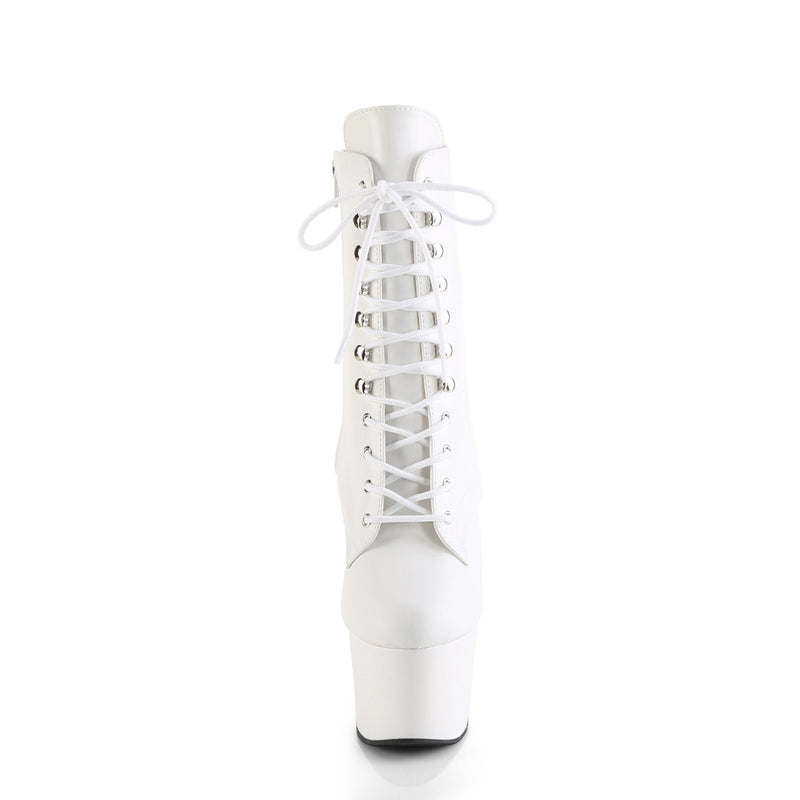 Pleaser Adore-1020 White PU Boots