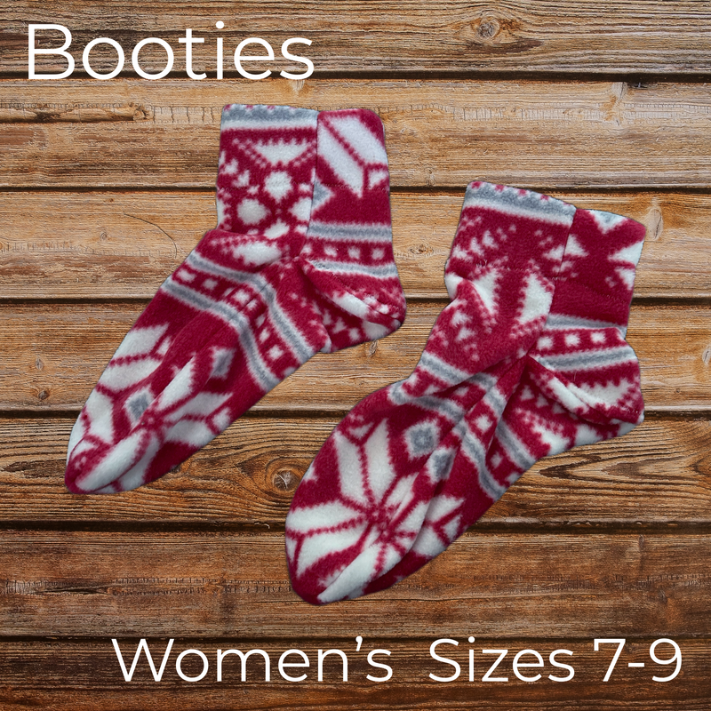 Fleece Human Booties - Fairisle