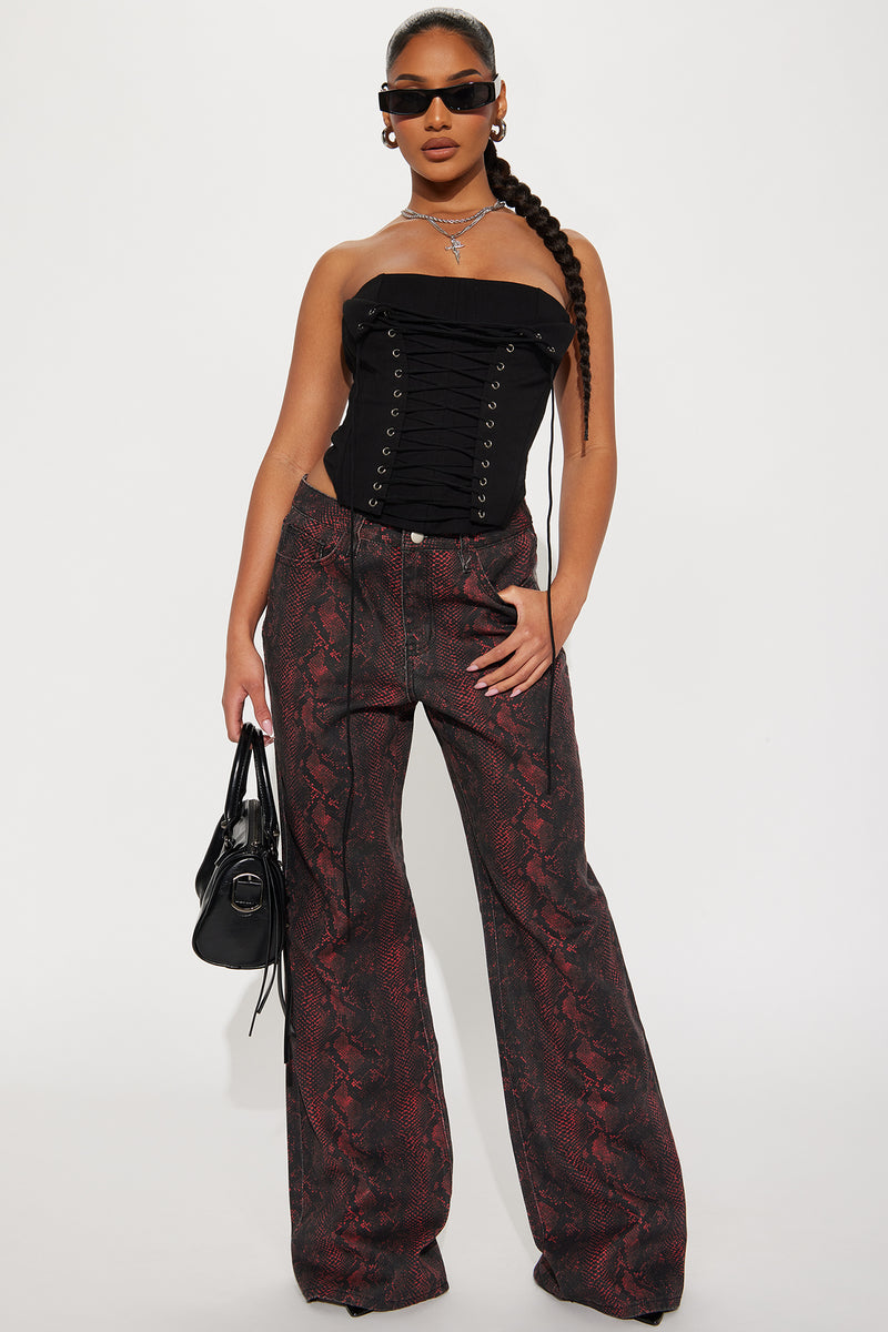 New Obsession Lace Up Corset - Black