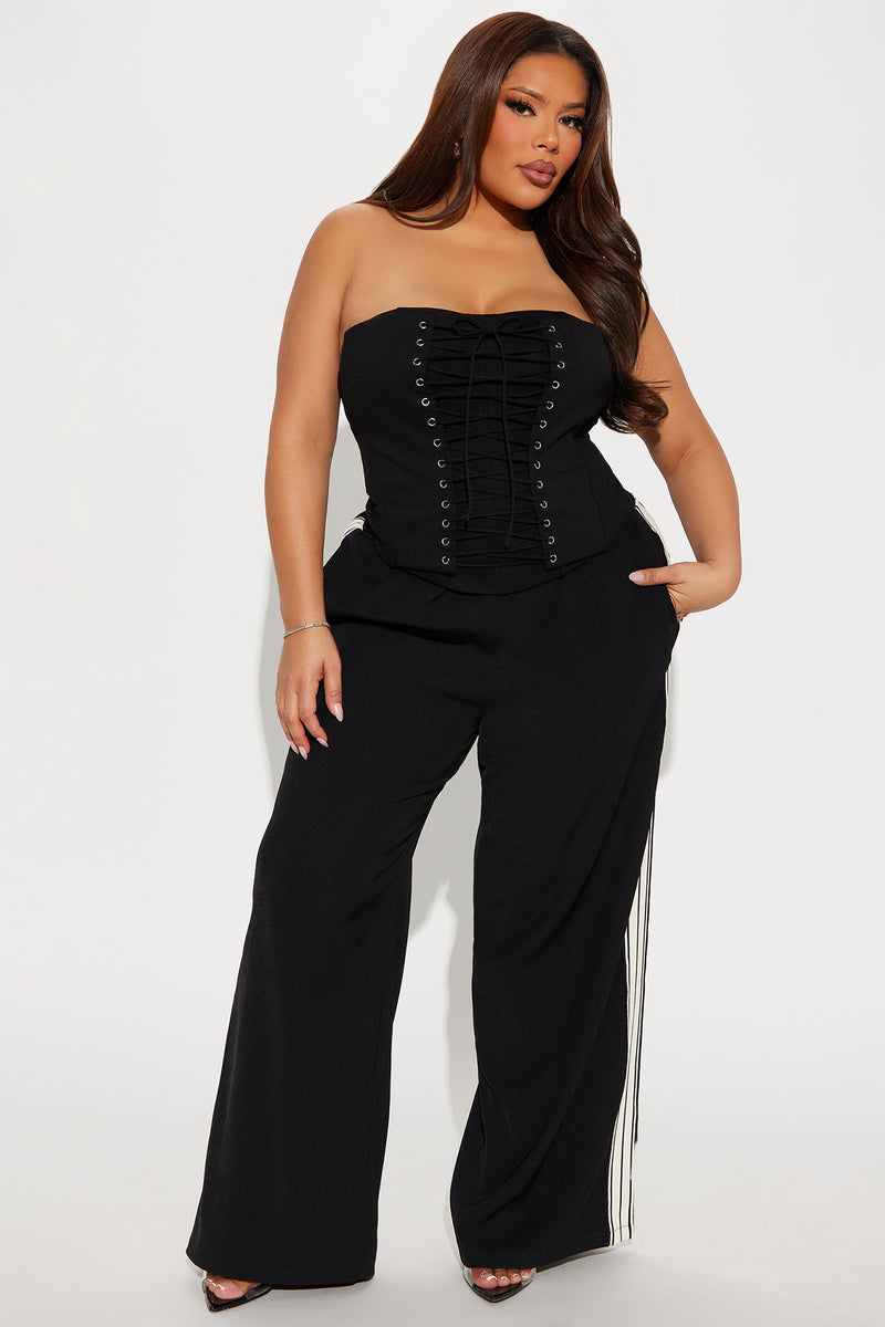 New Obsession Lace Up Corset - Black
