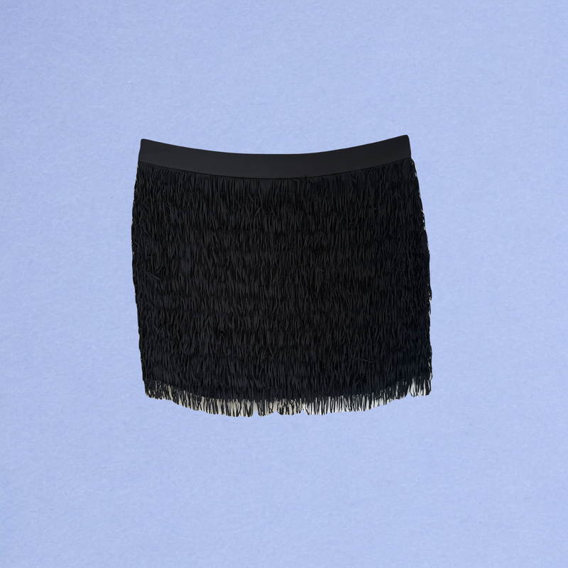 Plus Size Clothing High Quality Affordable Black Tassel Cake Skirt