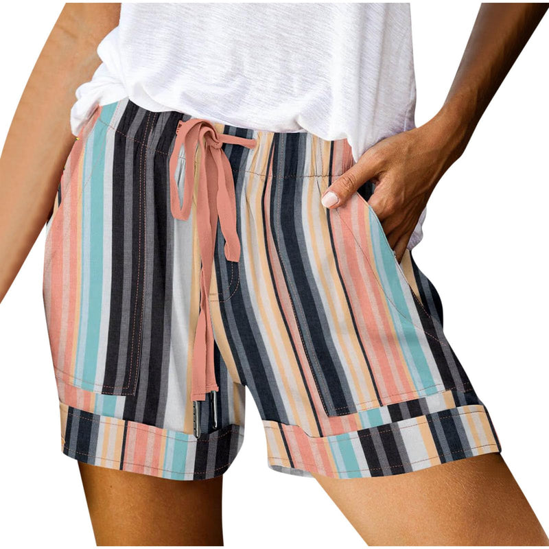 LRMQS shorts for women plus size Shorts for Women Trendy 2024 Casual Summer Drawstring Shorts with Pockets Beach Loose Elastic Waist Vacation Clothes Peime My Orders Lightning Deals of Today Prime