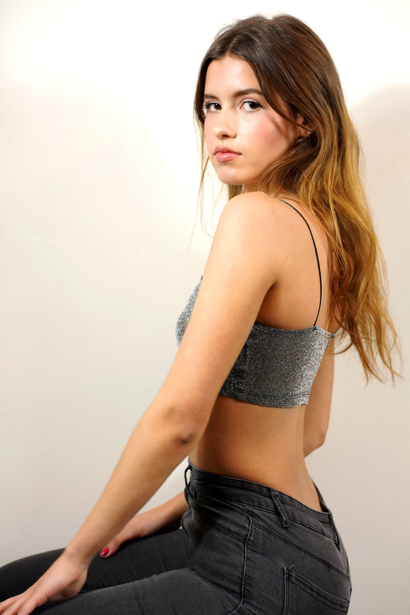 Glitter Crop Cami Top