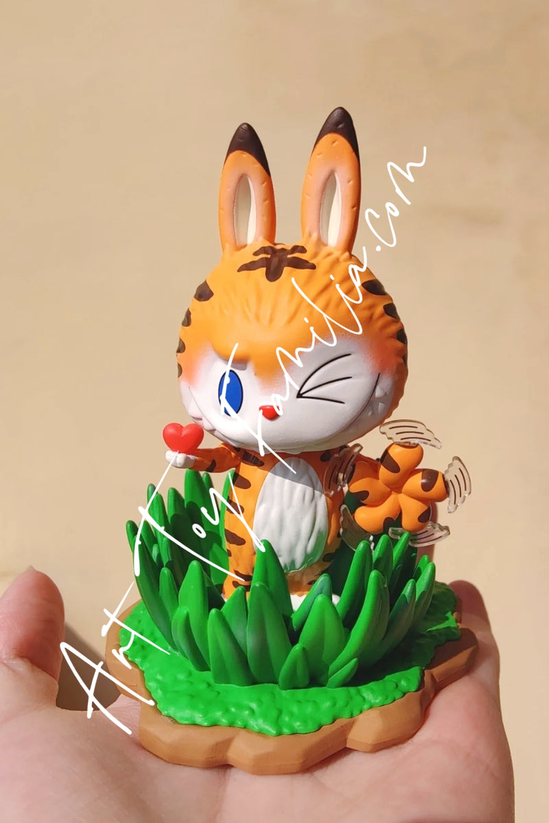 The Monsters Labubu Tiger Figurine - 老虎吊卡