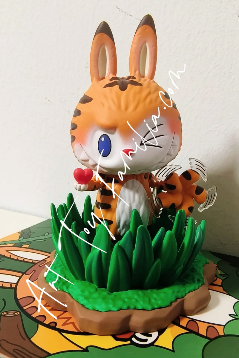 The Monsters Labubu Tiger Figurine - 老虎吊卡