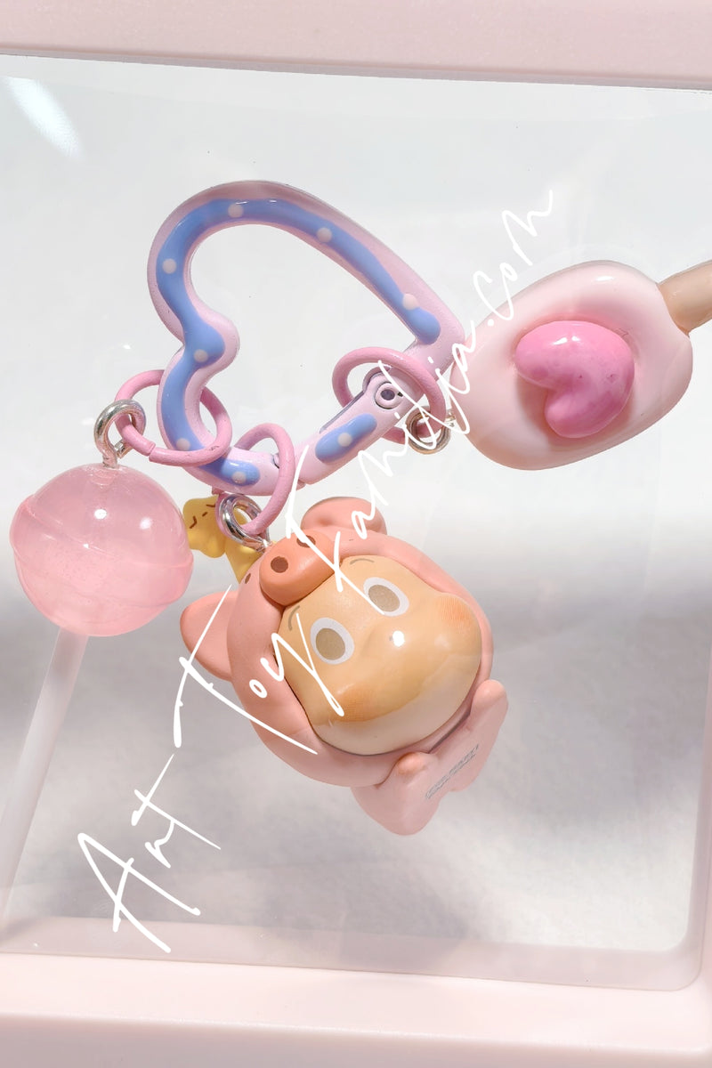 Pop Bean Pajama Party Series Keychain - 泡泡萌粒睡衣派对系列钥匙扣