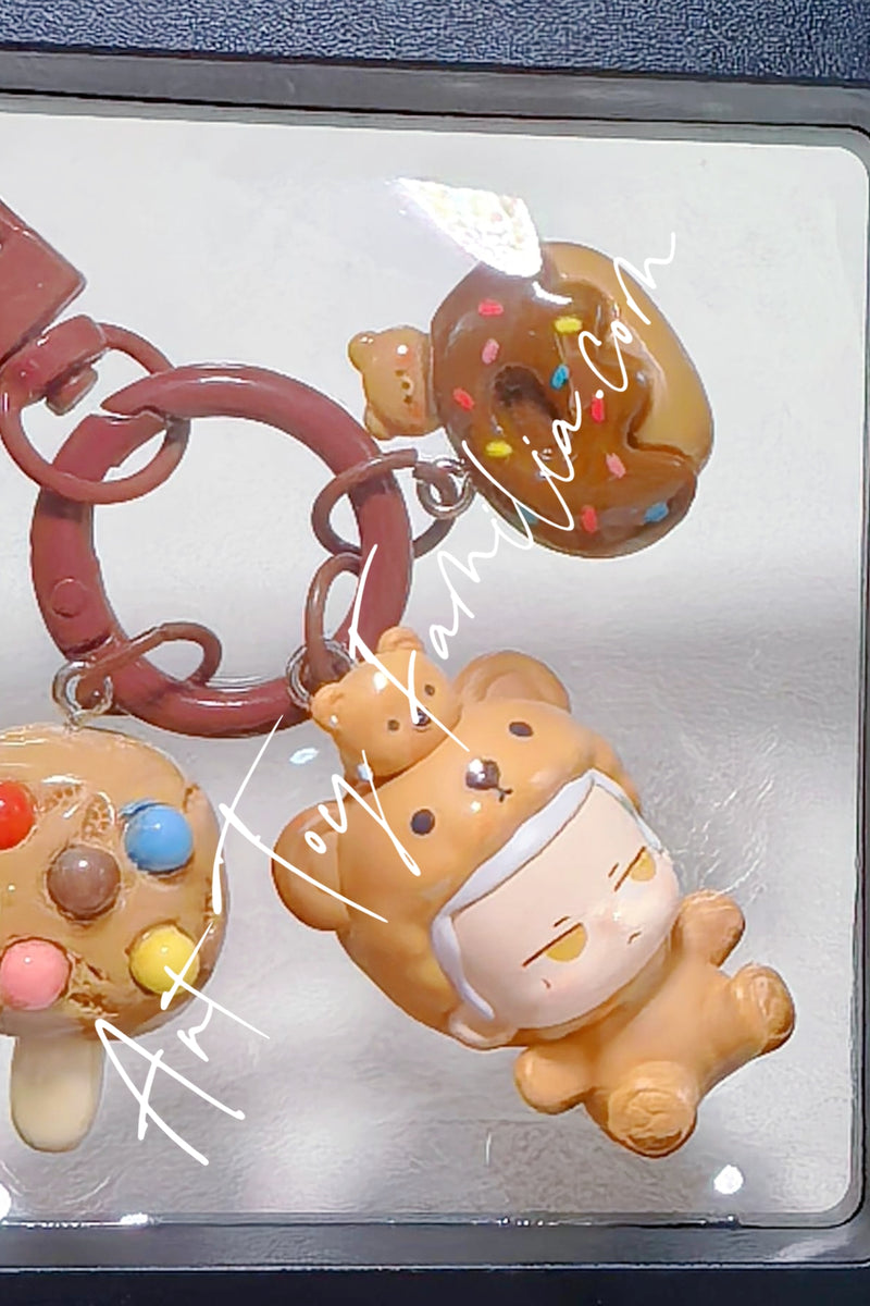 Pop Bean Pajama Party Series Keychain - 泡泡萌粒睡衣派对系列钥匙扣