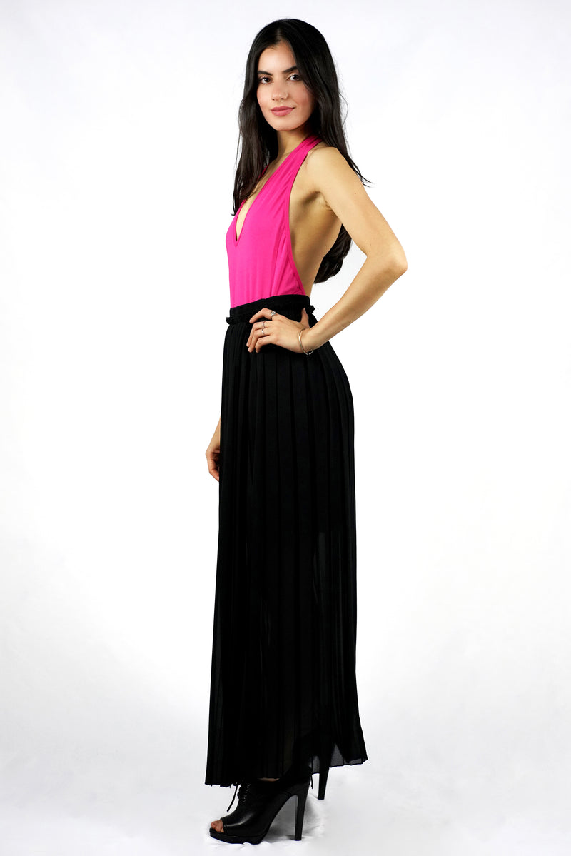 Stretch Cotton Halter Bodysuit