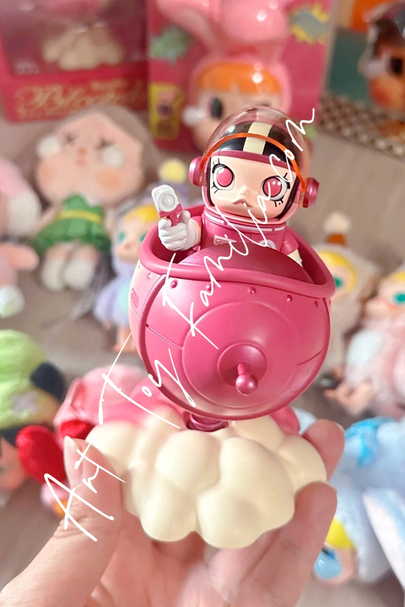 MEGA Space Molly 100% Blooming Series Rose Of Sharon Figurine - 绽放系列100% 韩国-木槿花