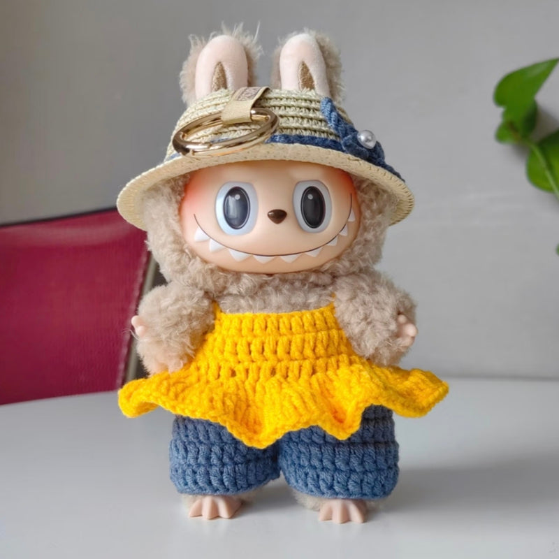 Doll Cloth Snuggle Sundress Jumper For Labubu - 079