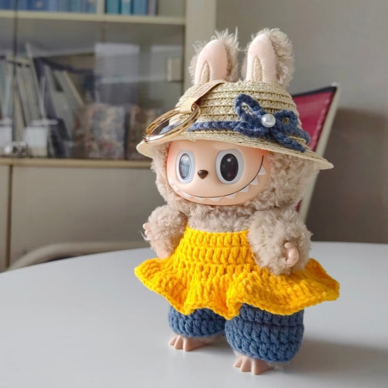 Doll Cloth Snuggle Sundress Jumper For Labubu - 079