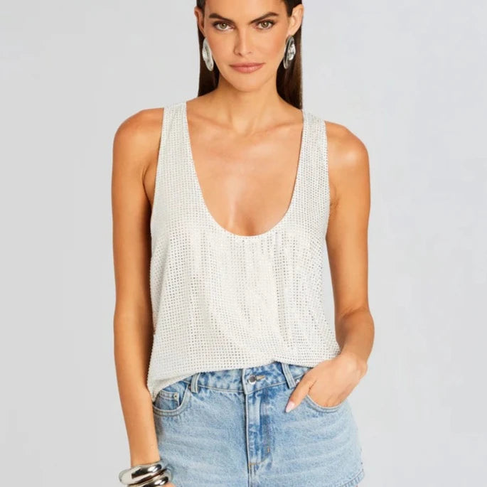 Whitney Embellished Top | White