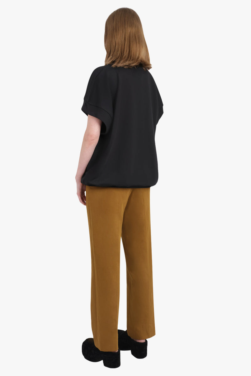 Halovara S/S Top With Embellished Detail | Black