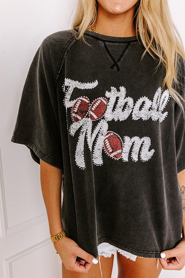 Football Mom Embellished Top