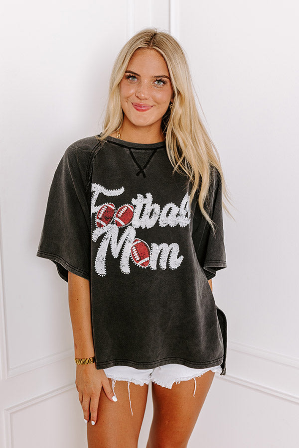 Football Mom Embellished Top