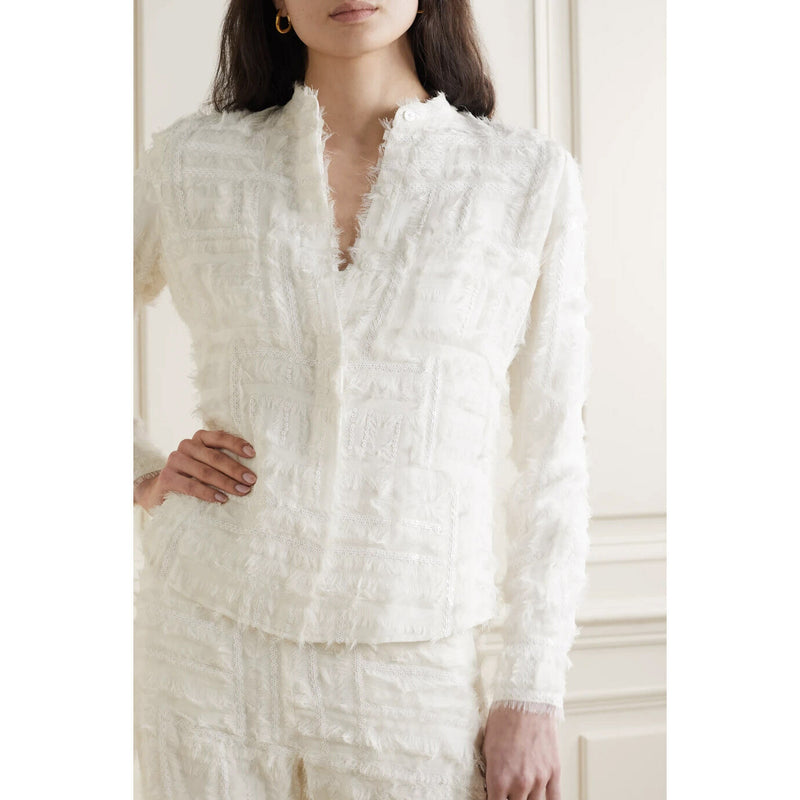 Silk Chiffon Embellished Top