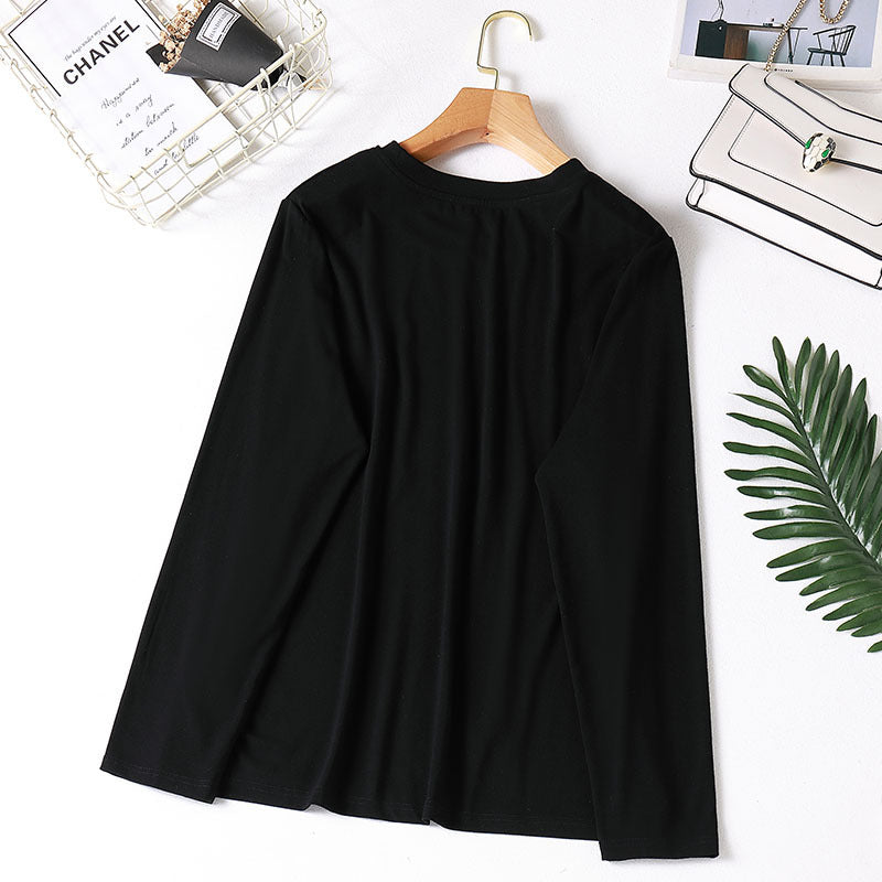 Latifa Plus Size Embellished Long Sleeve T Shirt Top