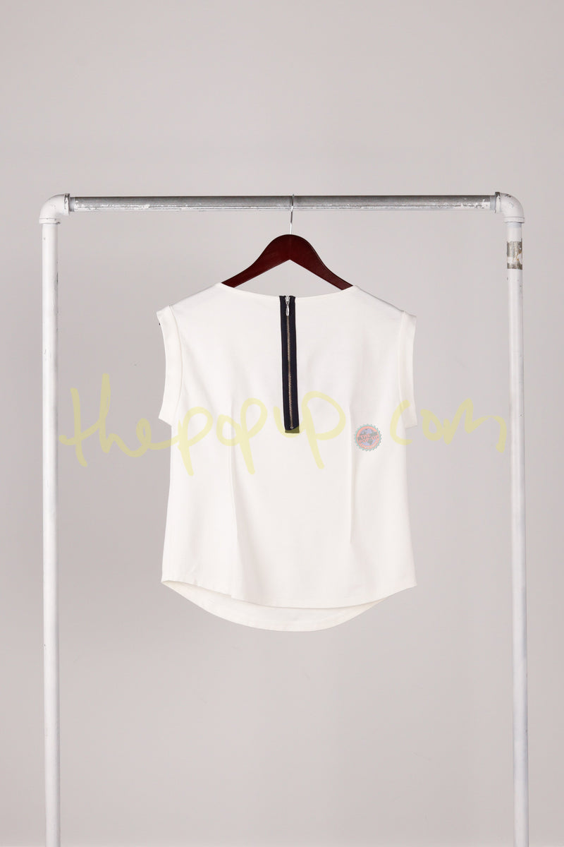 2000's Lanvin en Bleu 'Multi Bow Embellished' Top' White