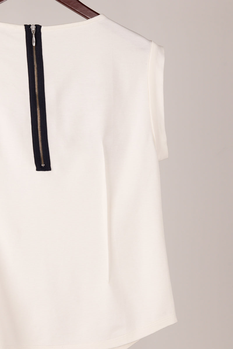 2000's Lanvin en Bleu 'Multi Bow Embellished' Top' White