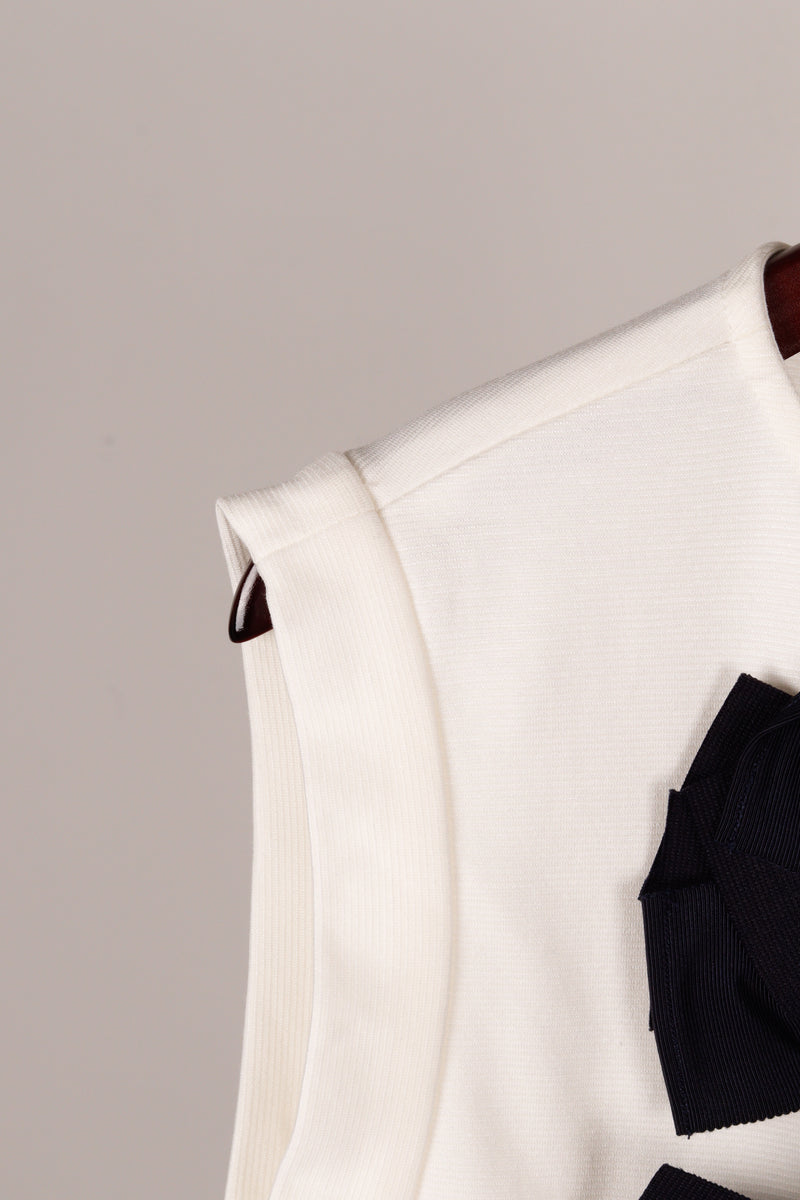 2000's Lanvin en Bleu 'Multi Bow Embellished' Top' White