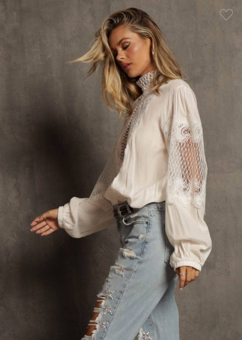 Embellished Lace Blouse