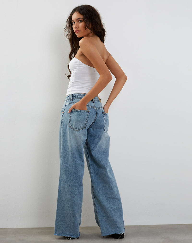 Dayu Bandeau Crop Top in White
