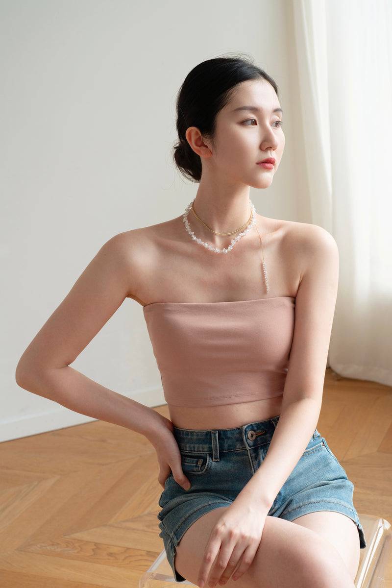 Cuddle Padded Bandeau Top - Pink