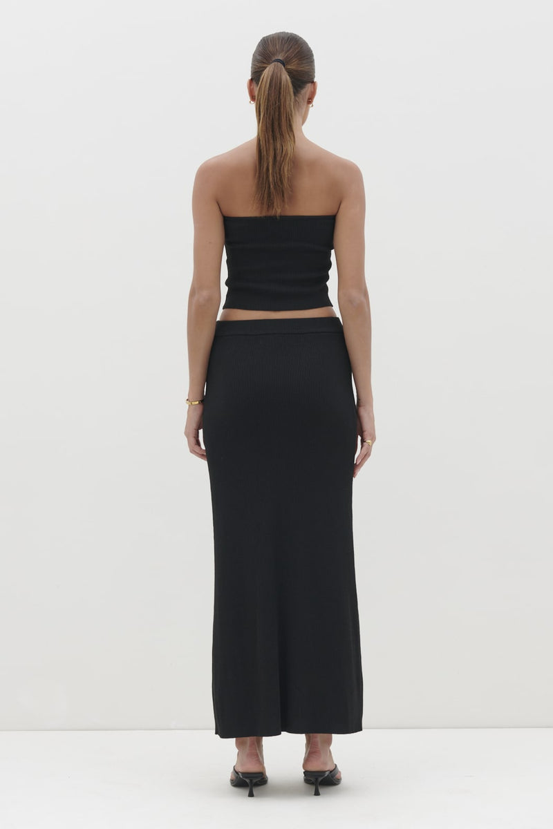 Reese Bandeau Knit Top - Black
