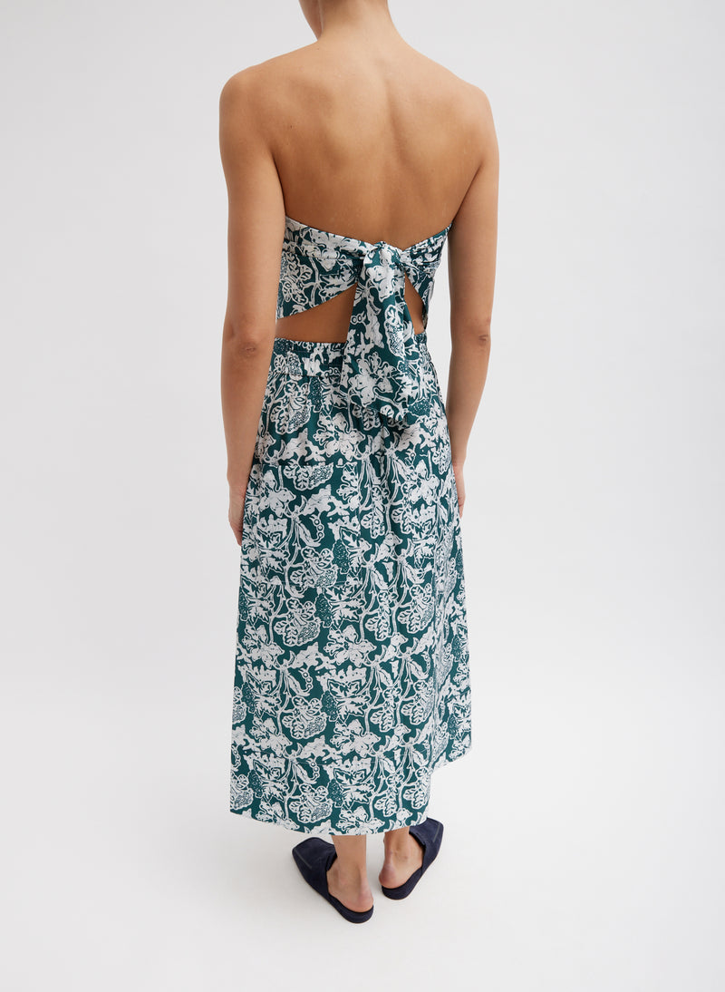 Recycled Nylon Batik Strapless Bandeau