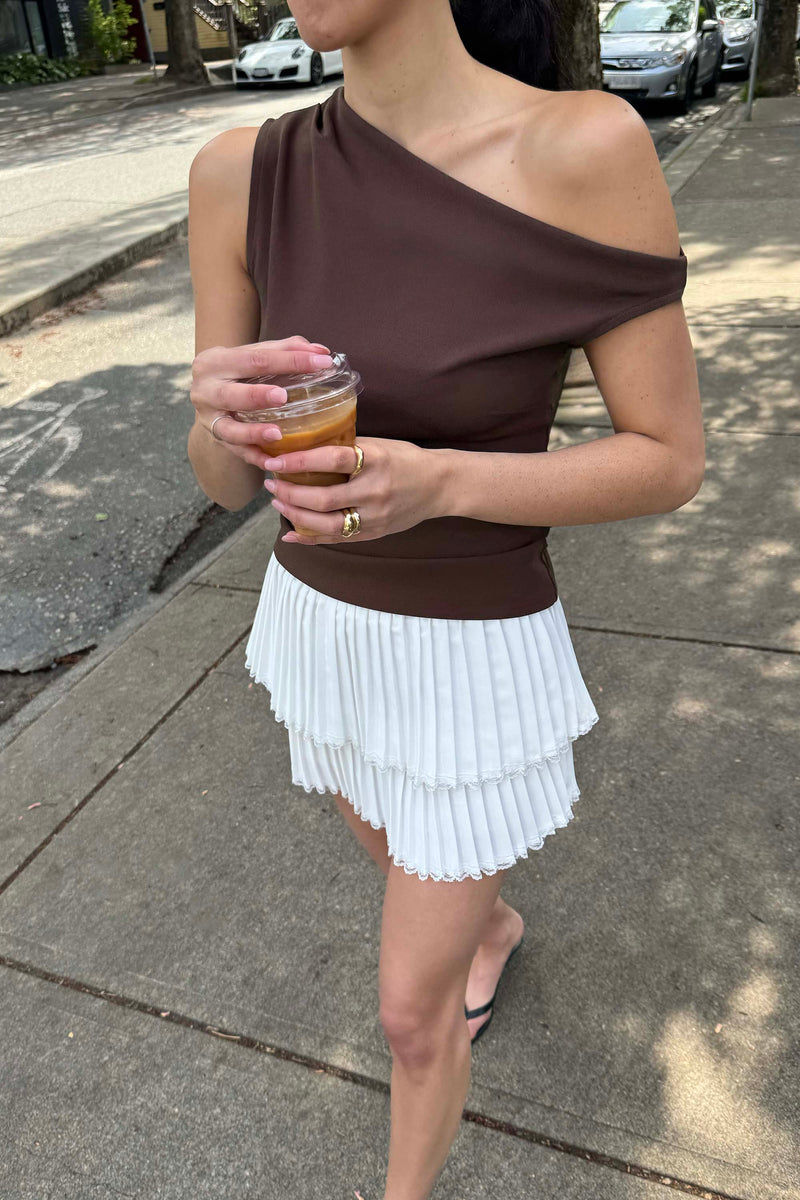 ASYMMETRIC OFF THE SHOULDER TANK