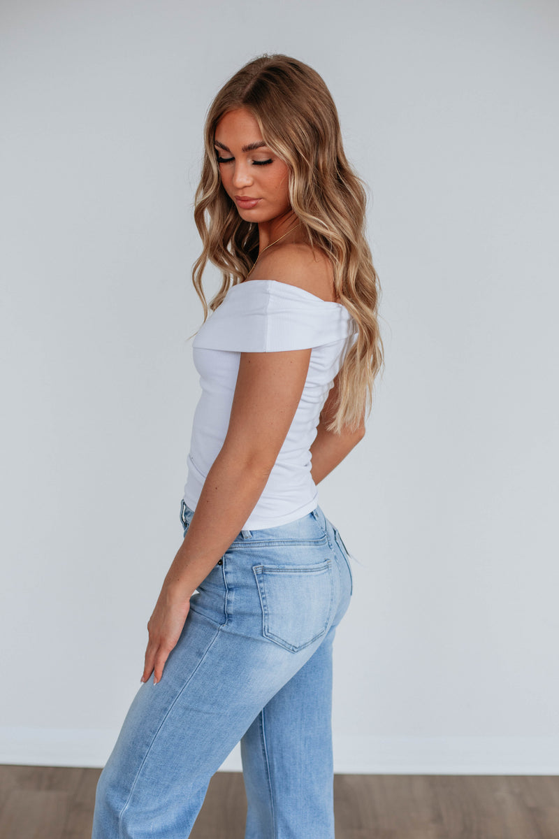 Chelsie Off The Shoulder Top - Ivory